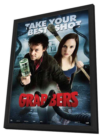 Grabbers 11 x 17 Movie Poster - Style A - in Deluxe Aluminum Frame