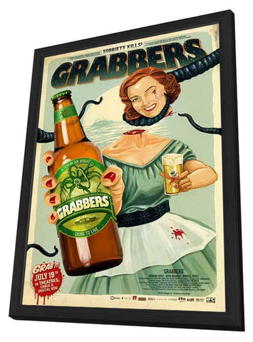 Grabbers 11 x 17 Movie Poster - Style A - in Deluxe Aluminum Frame