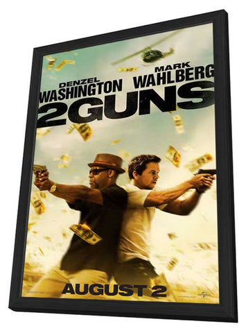 2 Guns 11 x 17 Movie Poster - Style A - in Deluxe Aluminum Frame