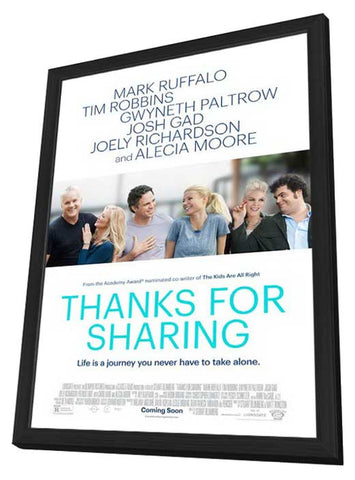 Thanks For Sharing 11 x 17 Movie Poster - Style A - in Deluxe Aluminum Frame