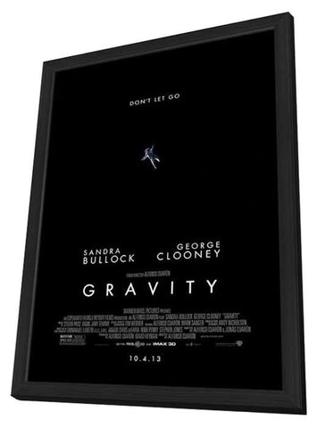 Gravity 11 x 17 Movie Poster - Style B - in Deluxe Aluminum Frame