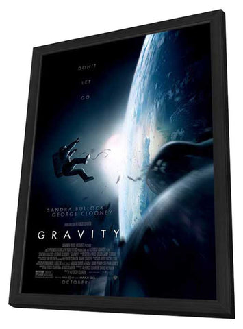 Gravity 11 x 17 Movie Poster - Style C - in Deluxe Aluminum Frame