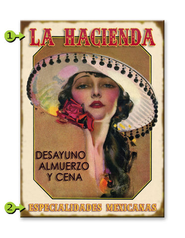 La Hacienda Metal 23x31