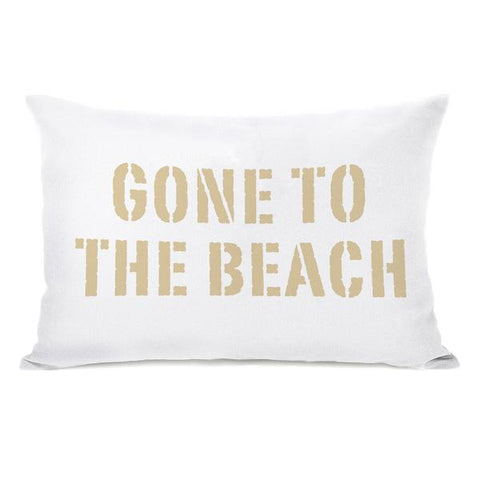Hamptons - Gone to the Beach Throw Pillow by Rachael Hale