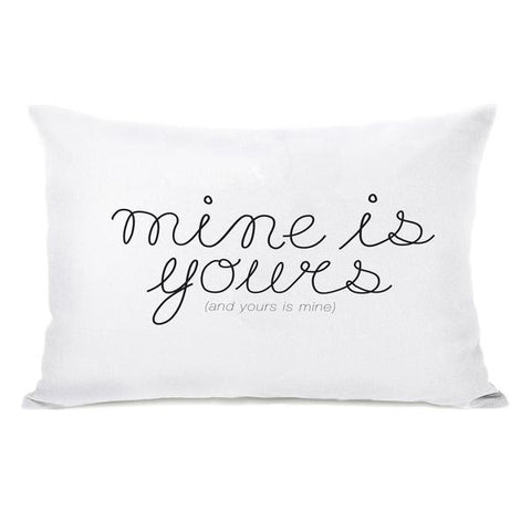 Ours - Mine is Yours Throw Pillow by Rachael Hale