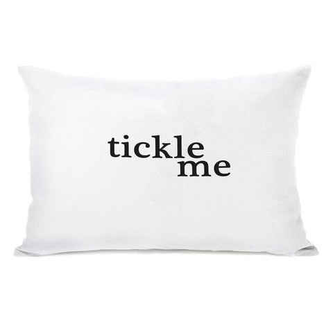 Tickle Me Type Throw Pillow by Rachael Hale
