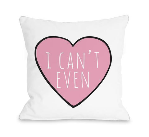 Convo Heart I Cant Even Throw Pillow by OBC