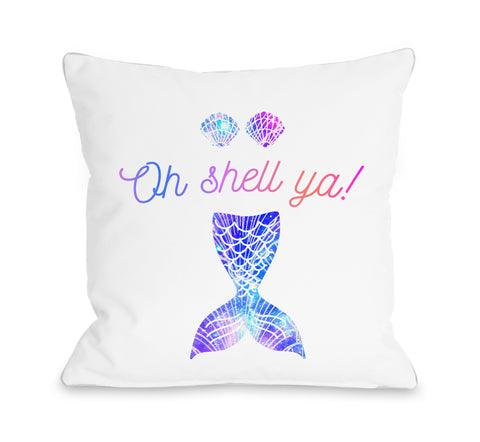 Shell Ya - Multi Throw Pillow by OBC 18 X 18