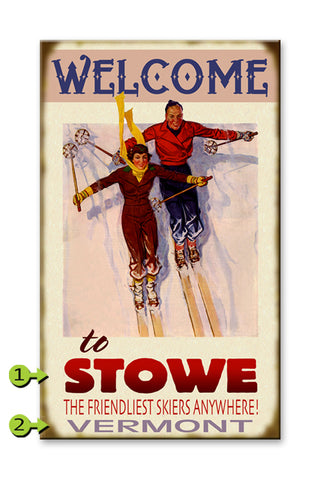 Friendliest Skiers Wood 18x30