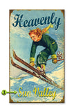 Heavenly Ski Metal 18x30