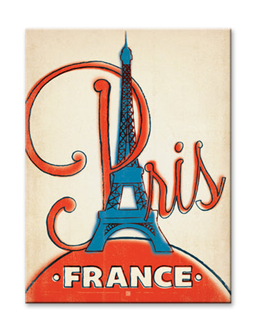Paris, France Red/Blue Metal 28x38