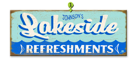 Lakeside Refreshments Wood 14x36