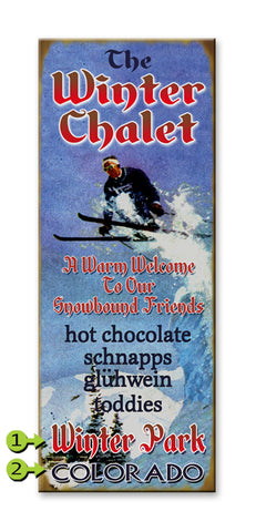 Winter Chalet Metal 17x44