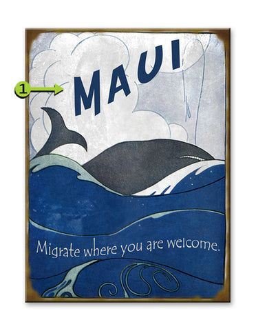 Migrate where you are welcome Metal 28x38