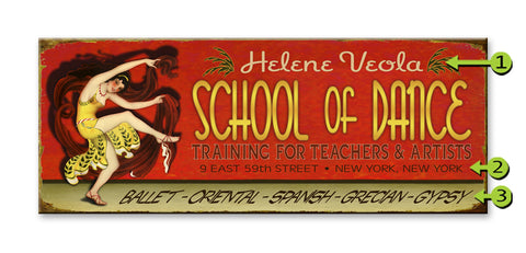 School of Dance Metal 14x36