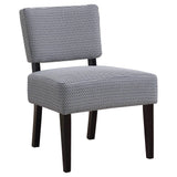 31.5 inch Light/Dark Blue Abstract Dot Polyester, Foam, Solid Wood Accent Chair