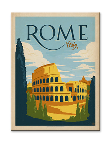 Colosseum, Rome, Italy Wood 23x31
