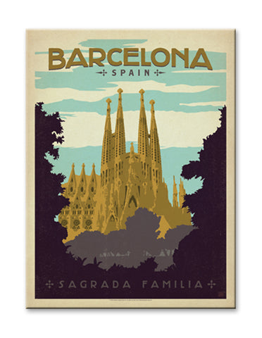 Barcelona, Spain Metal 28x38