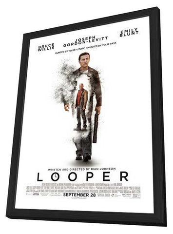 Looper 11 x 17 Movie Poster - Style C - in Deluxe Aluminum Frame