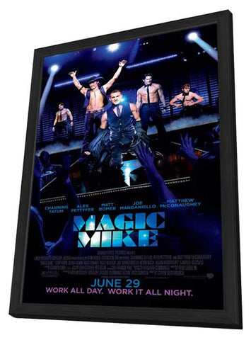 Magic Mike 11 x 17 Movie Poster - Style B - in Deluxe Aluminum Frame