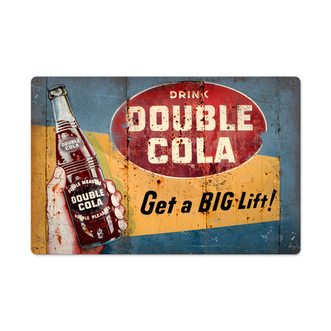 Double Cola Metal Sign Wall Decor 24 x 16