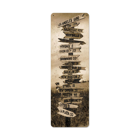 Crossroads Metal Sign Wall Decor 8 x 24