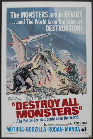 Destroy All Monsters 11 x 17 Movie Poster - Style B