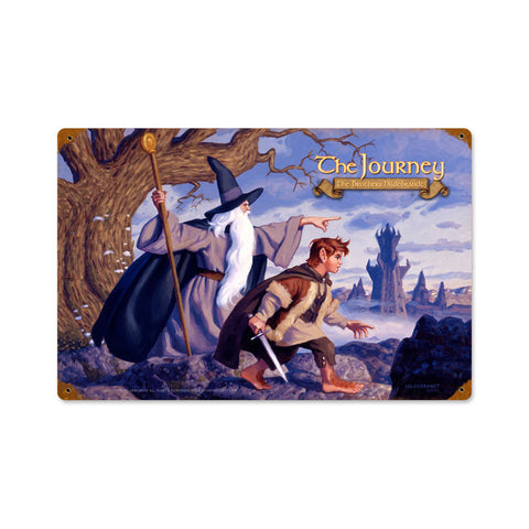 The Journey Metal Sign Wall Decor 18 x 12