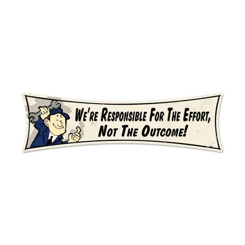 Responsible Metal Sign Wall Decor 27 x 8