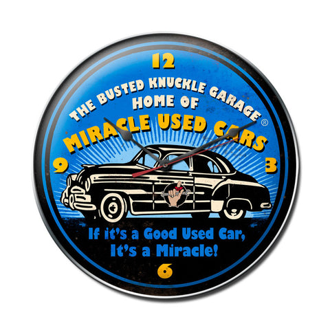Miracle Used Cars Metal Sign Wall Decor 14 x 14
