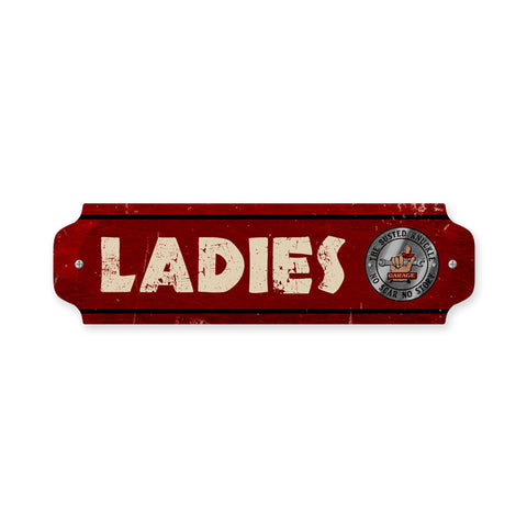 Ladies Metal Sign Wall Decor 12 x 3