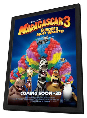 Madagascar 3 11 x 17 Movie Poster - Style E - in Deluxe Aluminum Frame