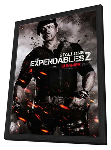The Expendables 2 11 x 17 Movie Poster - Style D - in Deluxe Aluminum Frame