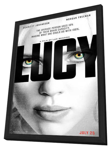 Lucy 11 x 17 Movie Poster - Style A - in Deluxe Aluminum Frame