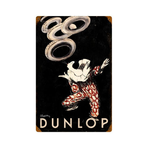Dunlop Clown Metal Sign Wall Decor 12 x 18