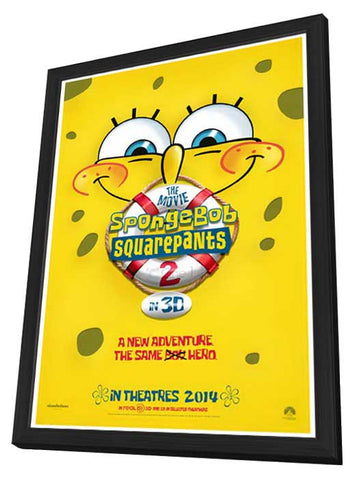 The SpongeBob Movie: Sponge Out of Water 11 x 17 Movie Poster - Style E - in Deluxe Aluminum Frame