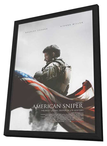 American Sniper 11 x 17 Movie Poster - Style B - in Deluxe Aluminum Frame