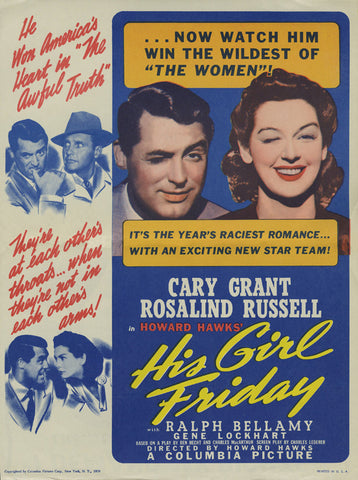 His Girl Friday 11 x 17 Movie Poster - Style C