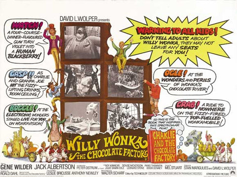 Willy Wonka and the Chocolate Factory 30 x 40 Movie Poster UK - Style A