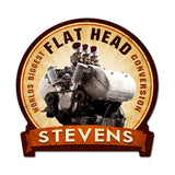 Flat Head Engine Metal Sign Wall Decor 15 x 16