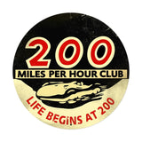 200 Mph Club XXL Metal Sign Wall Decor 42 x 42