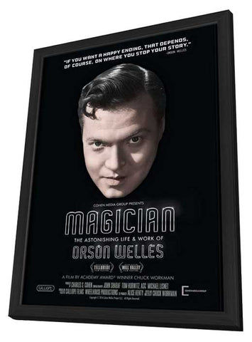 Magician: The Astonishing Life and Work of Orson Welles 11 x 17 Movie Poster - Style A - in Deluxe Aluminum Frame