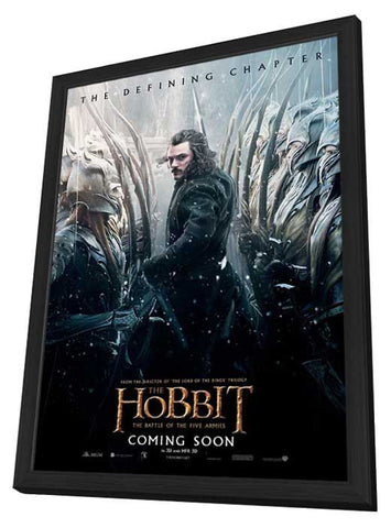 The Hobbit: The Battle of the Five Armies 27 x 40 Movie Poster - Style E - in Deluxe Wood Frame