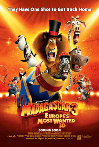 Madagascar 3 27 x 40 Movie Poster - Style C