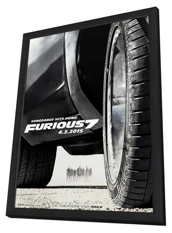 Furious 7 11 x 17 Movie Poster - Style B - in Deluxe Aluminum Frame