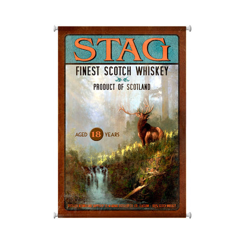 Stag Scotch Metal Sign Wall Decor 25 x 38