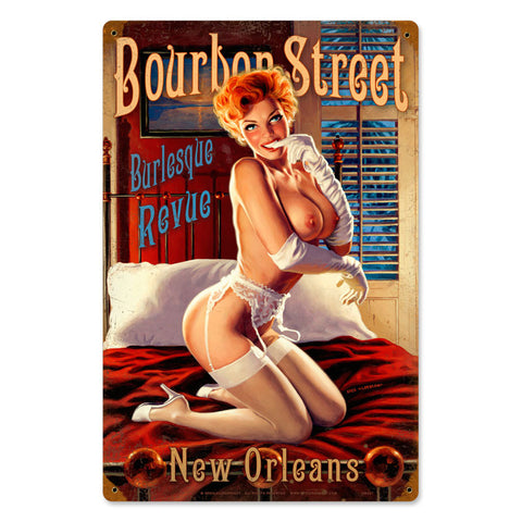 Bourbon Street Metal Sign Wall Decor 12 x 18