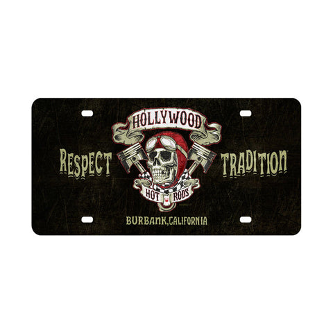 Skull Pistons Metal Sign Wall Decor 15 x 6