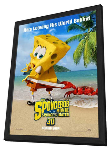 The SpongeBob Movie: Sponge Out of Water 11 x 17 Movie Poster - Style G - in Deluxe Aluminum Frame