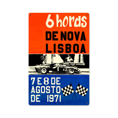 Lisboa Metal Sign Wall Decor 12 x 18